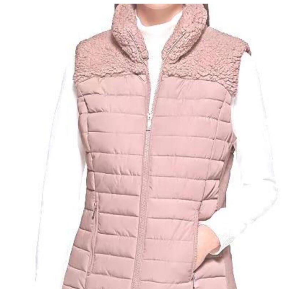 Calvin Klein Light Pink Quilted Vest